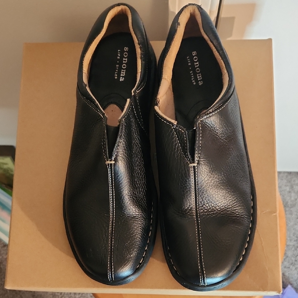 Sonoma Black Leather Women's Flats